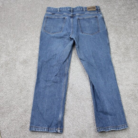 Duluth Jeans Mens 36x28 Blue DuluthFlex Ballroom Relaxed Fit Stretch Denim - Picture 6 of 13